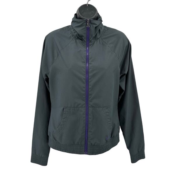 Under Armour Jacket Womens S Semi Fitted Gray Full Zip Lightweight Windbreaker - Picture 1 of 7
